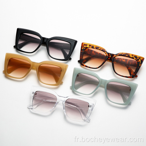 Tendance de la mode européenne et américaine lunettes de soleil yeux de chat à grand cadre couleur changeante progressivement pour femmes LUNETTES DE SOLEIL RÉTRO sam pour hommes